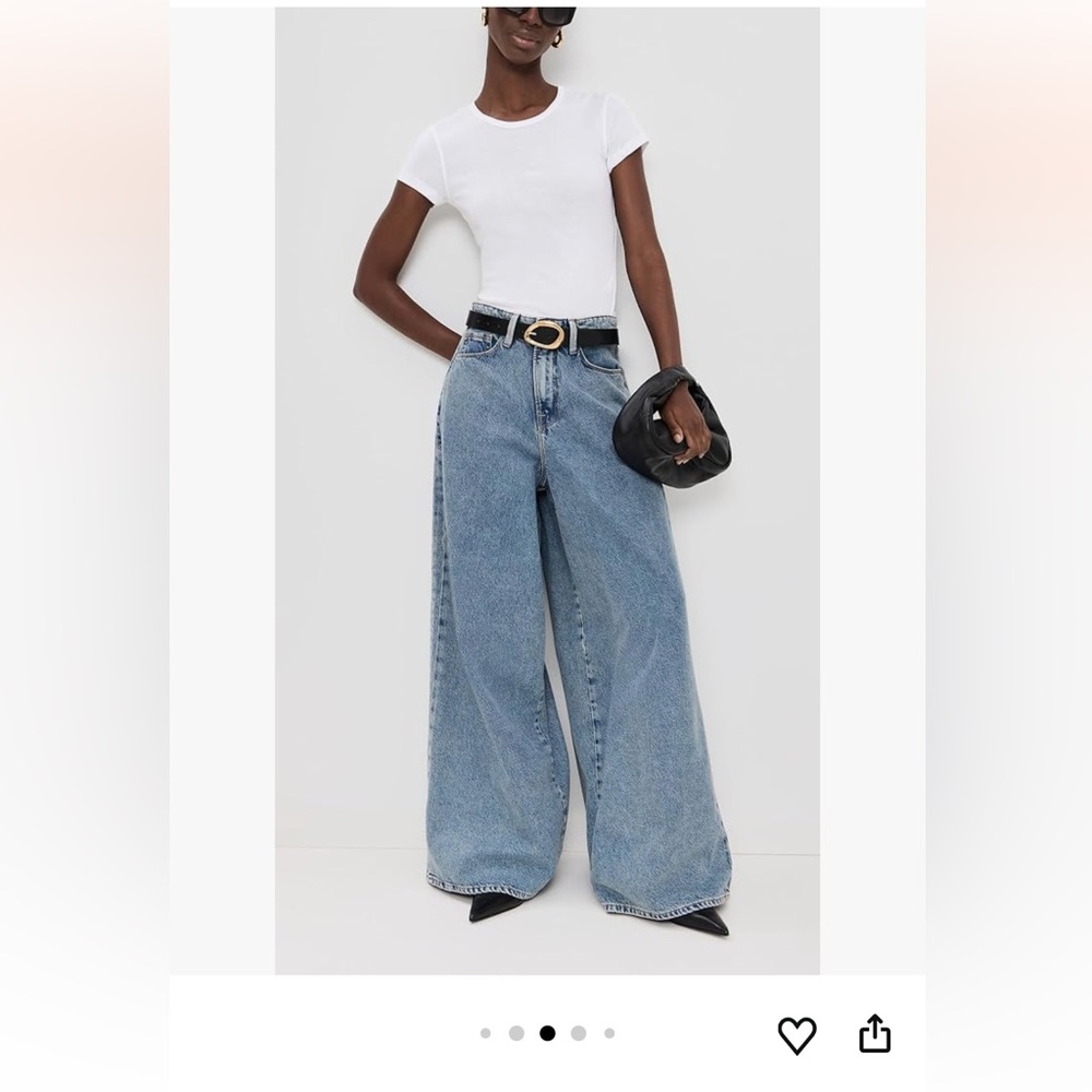 Good American Light Blue extra Flare Jeans - Picture 5 of 10